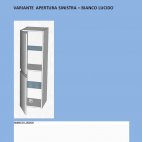 Colonna sospesa 2 ante bianco lucido - apertura a sinistra